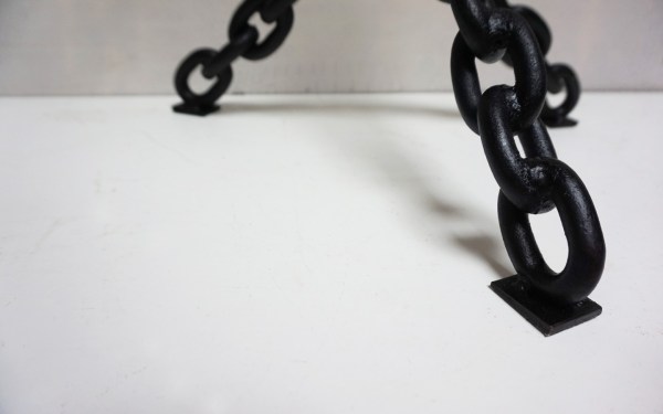 Brutalist iron Chain Table Floor Lamp Franz West ketting staande lamp ijzer kettinglamp vloerlamp-00003